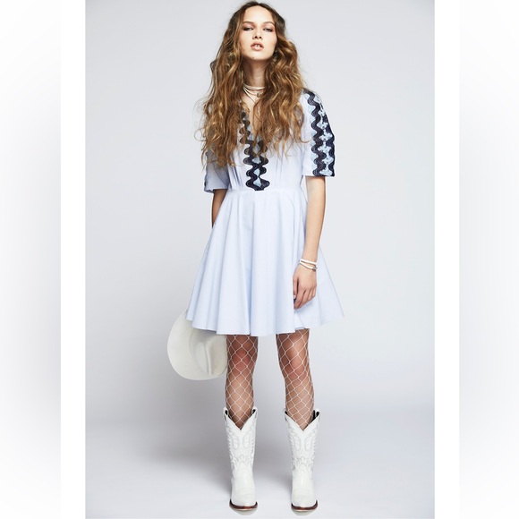 Sandro Paris pleated dress with lace trim size‎ one - Picture 1 of 11
